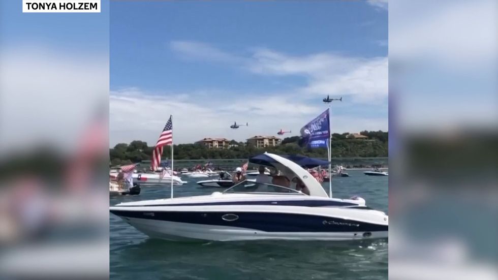 Helicopters arrive to help boaters in distress on Lake Travis