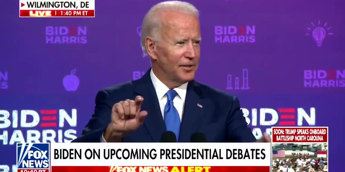 Biden would like live fact check ticker during debates | indy100
