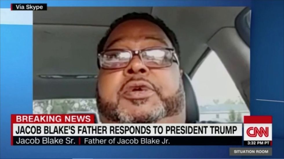 Jacob Blake's father says 'I'm not going to play politics' when asked about visiting with Trump during Kenosha visit