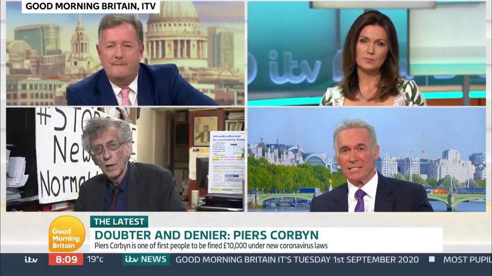 You are dangerous': Piers Corbyn confronted on air by Dr Hilary after £10,000 fine for anti-mask protest