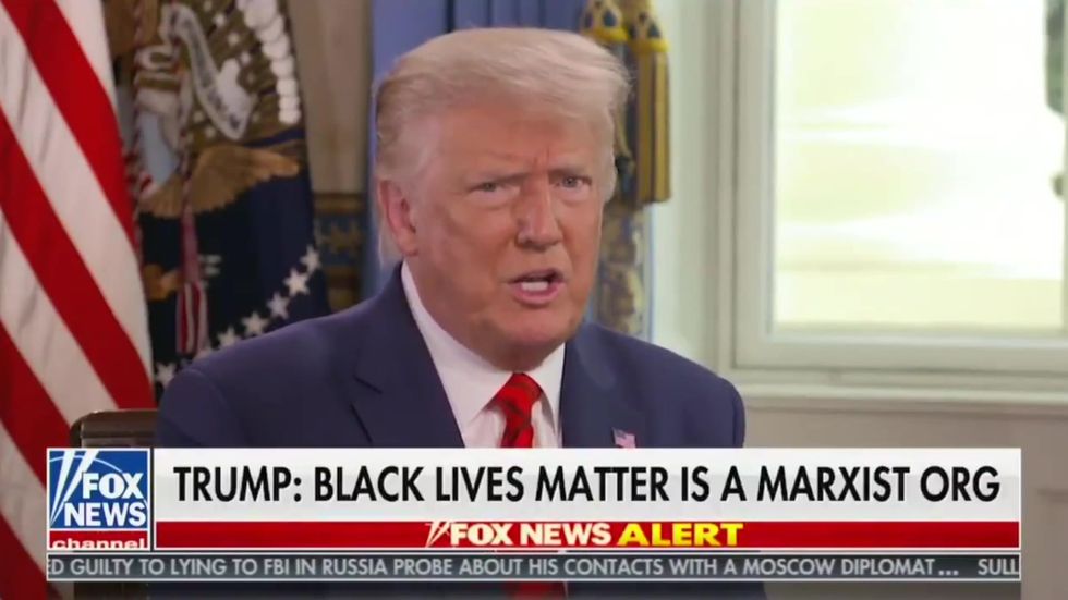 Trump says Black Lives Matter 'discriminatory'