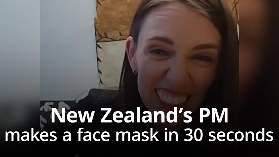 Jacinda Ardern makes a mask in under five minutes