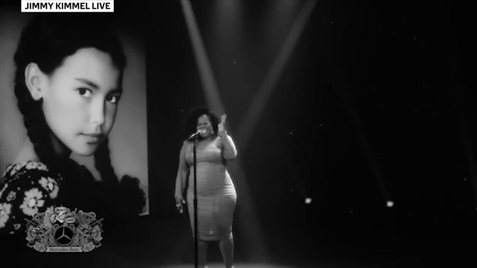 Amber Riley performs Naya Rivera tribute on Jimmy Kimmel