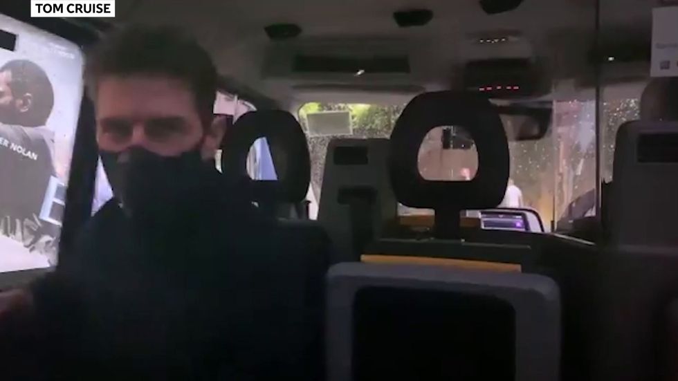 Tom Cruise shares video of him going to watch Tenet in a cinema