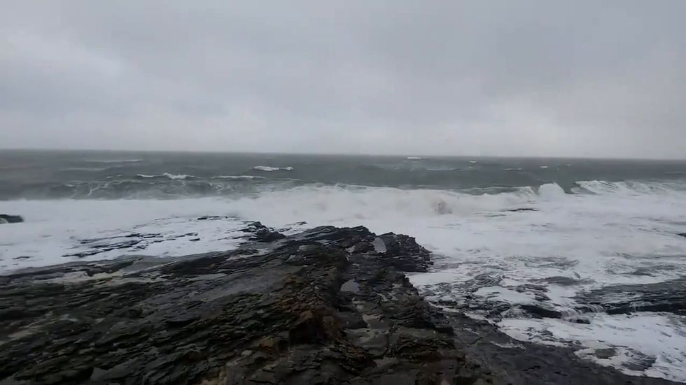 Storm Francis causes rough seas in Ireland and Devon