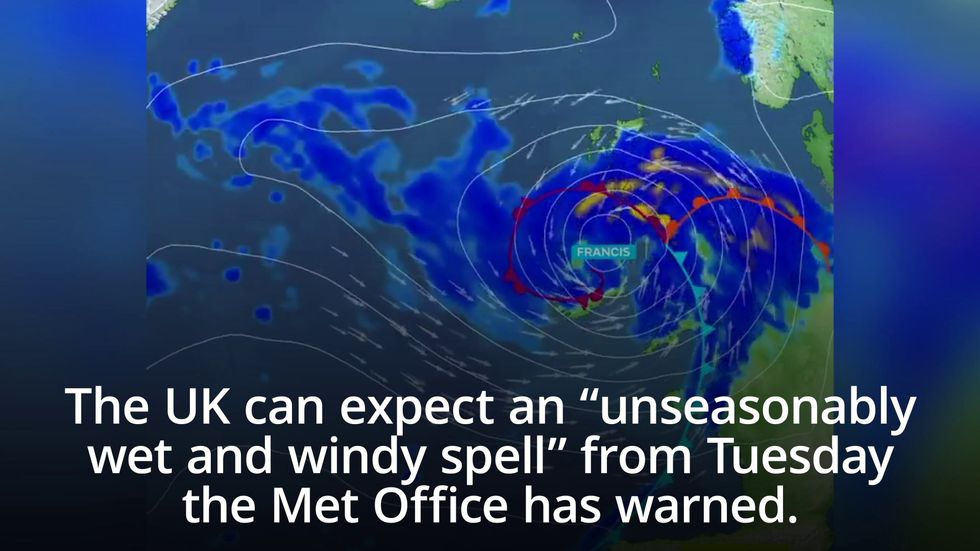 Weather warnings in place as Storm Francis heads to the UK