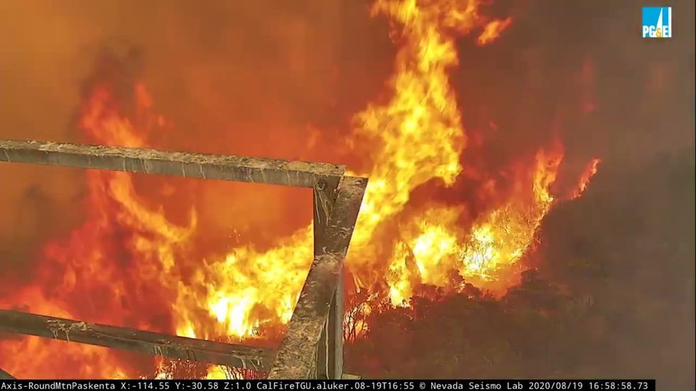 California wildfire camera destroyed by fast-moving blaze
