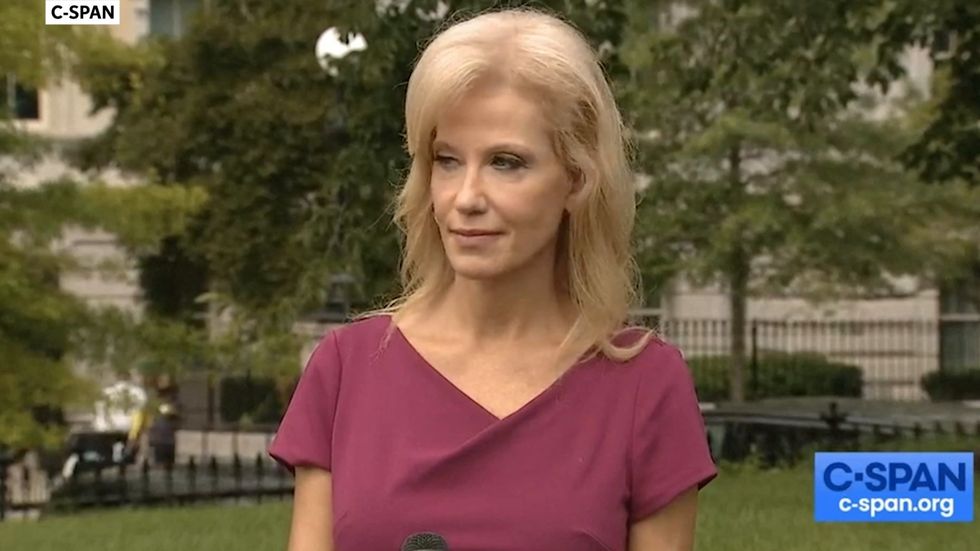 Kellyanne Conway directs question about Goodyear boycott back to the president at White House briefing