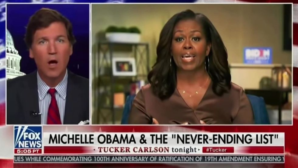 Tucker Carlson unleashes tirade at Michelle Obama