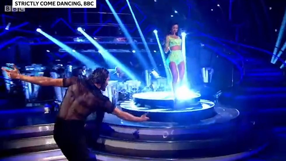 Vick Hope performs on Strictly Come Dancing in 2018