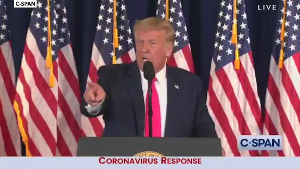 Trump abruptly ends presser when reporter asks him why he keeps lying about Veterans Choice