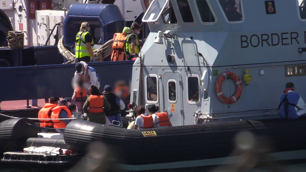 Migrants offloaded from Border Force patrol boat