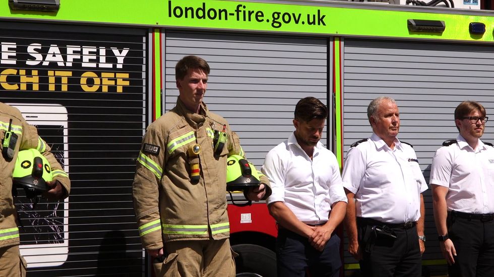 Fire Brigade in minute's silence for Lebanese counterparts