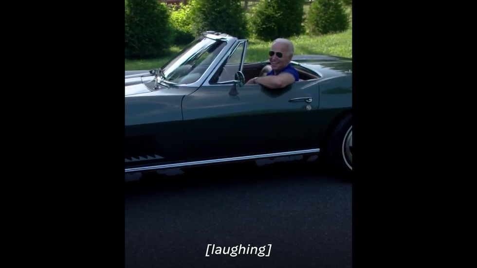 Joe Biden talks about driving in his latest campaign advert