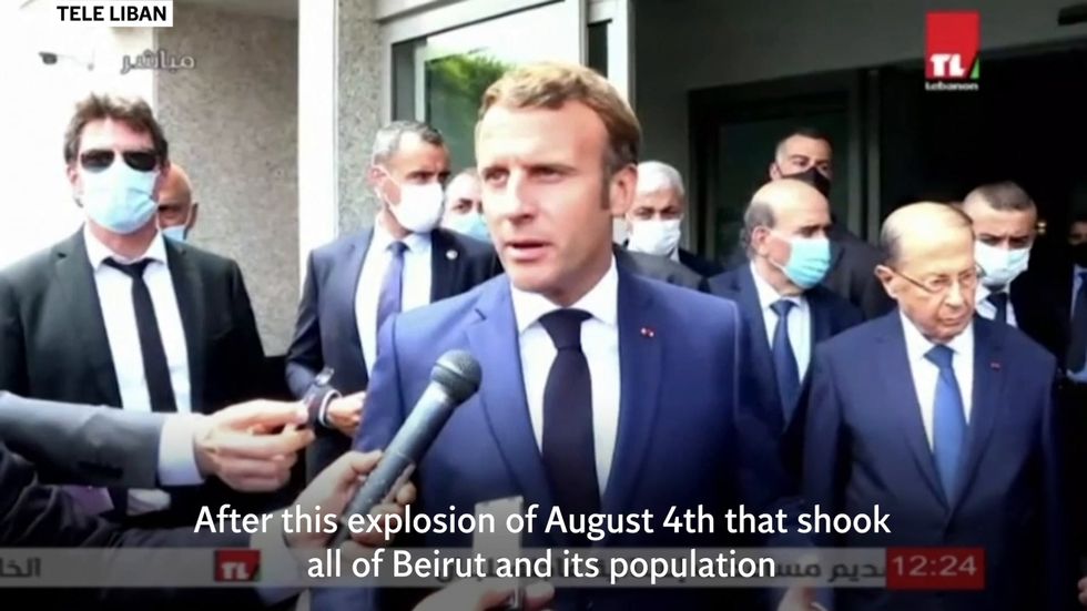 President Macron in Beirut to show 'solidarity and friendship'