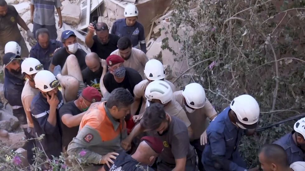 Man rescued from under rubble in Beirut after being trapped for more than 16 hours