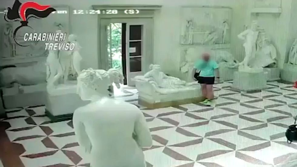 Tourist breaks toes off 200-year-old statue in Italy