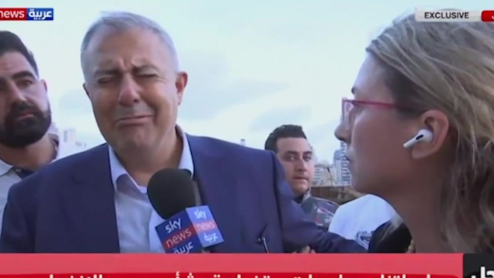 Governor breaks down in tears while discussing Beirut blast