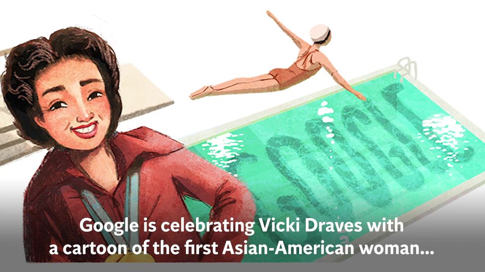 Vicki Draves: Google Doodle celebrates first Asian American woman to win Olympic medal