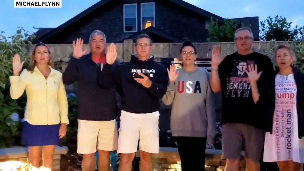 Michael Flynn pledges allegiance to QAnon