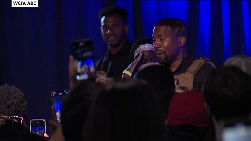 Kanye talks about nearly being aborted at first campaign rally