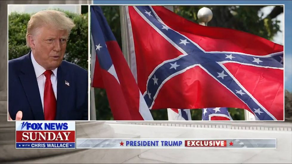 Trump says Confederate flag is 'not talking about racism'