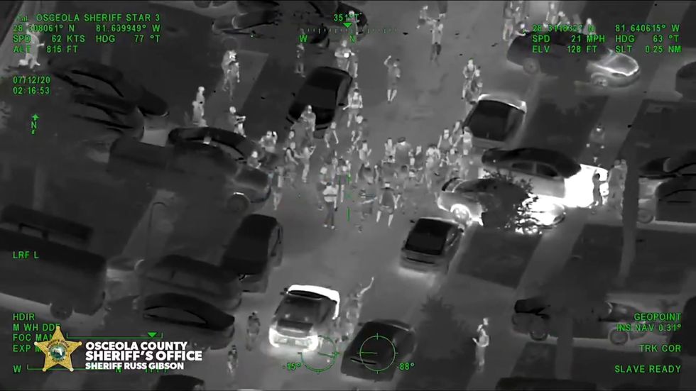 Florida sheriffs release footage of huge street party