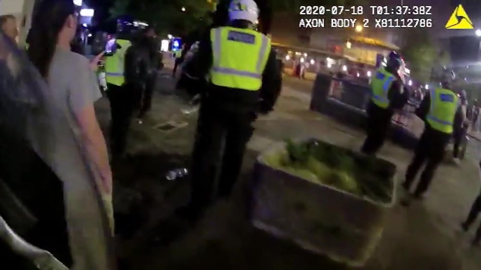 Canisters and bottles thrown at police in Finsbury Park