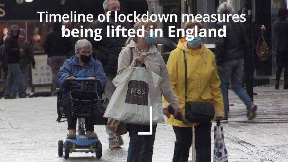 Timeline of lockdown measures being lifted in England