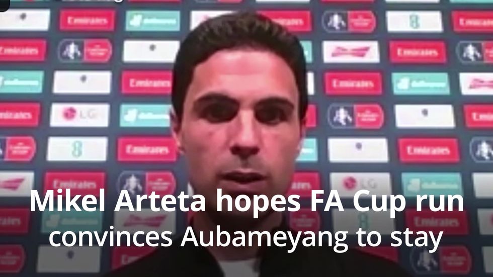 Mikel Arteta hopes Arsenal win over Man City persuades Aubameyang to stay