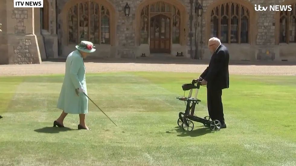 Captain Tom Moore has been knighted by the Queen for his fundraising efforts for the NHS