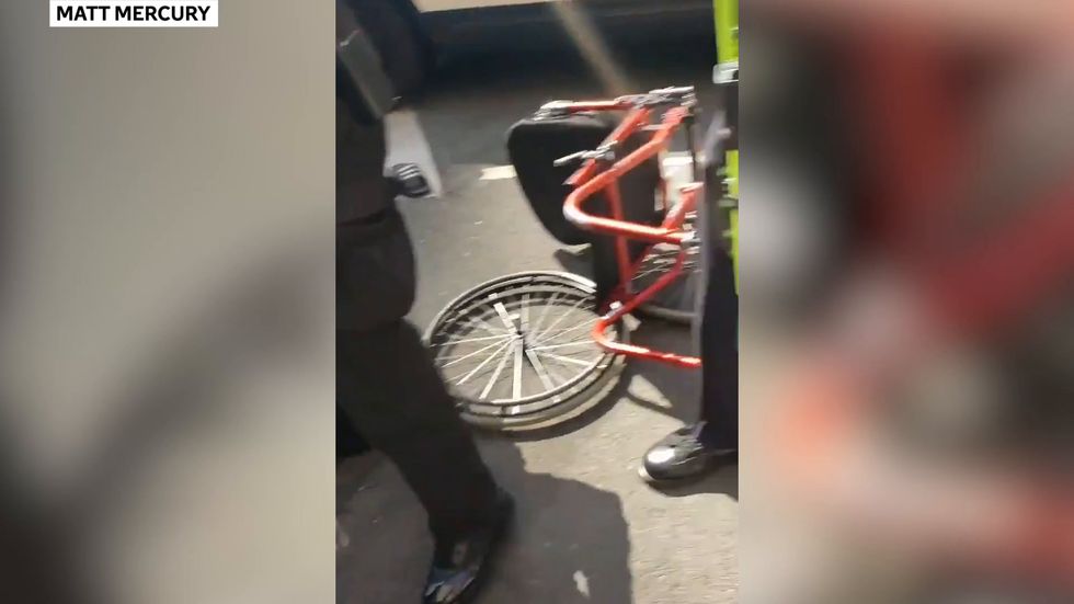 Police officers caught on video knocking man out of his wheelchair as they beat and arrest him