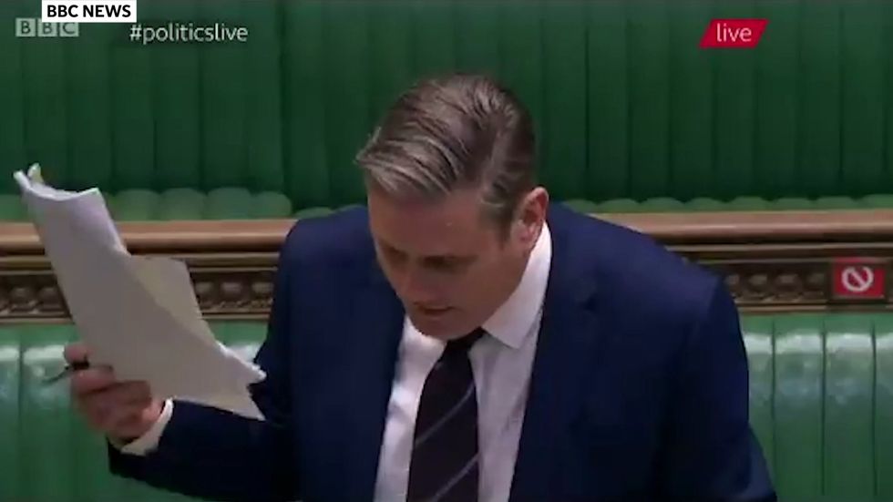 Keir Starmer takes Boris Johnson to task over report predicting 120,000 winter deaths