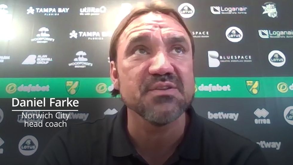 Daniel Farke reacts to Norwich relegation