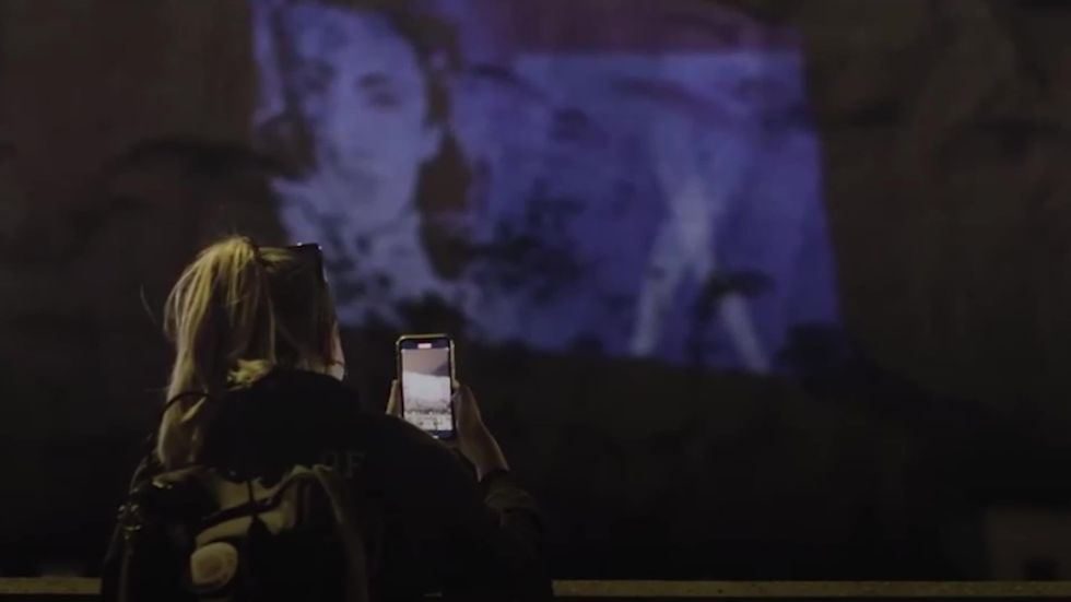 Projection on the White Cliffs of Dover in honour of Dame Vera Lynn