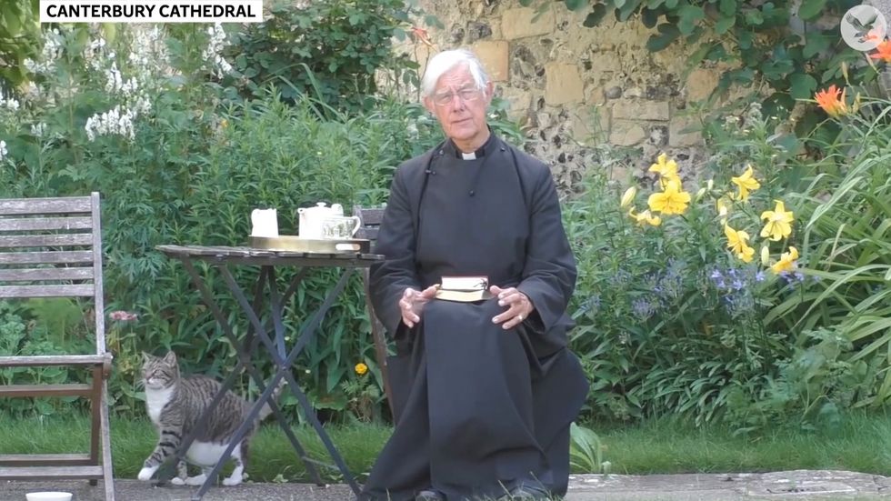 Canterbury Cathedral cat snatches vicar's milk during morning prayer