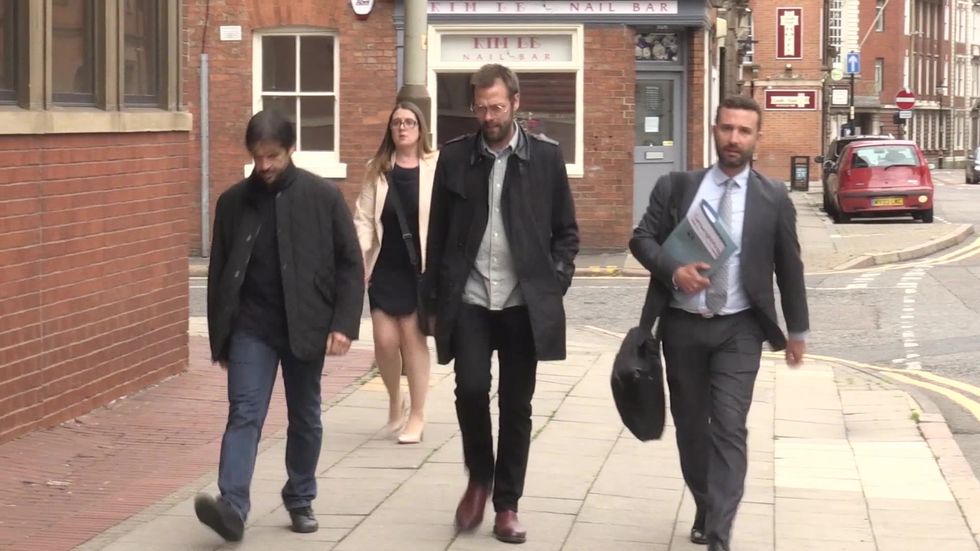 Ex-Kasabian singer Tom Meighan arrives at court