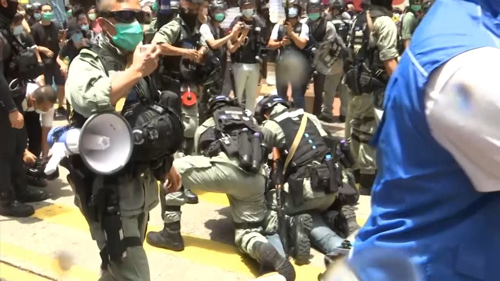 Hong Kong police make first arrests under new security law