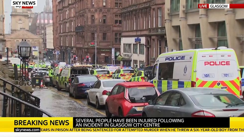 Glasgow incident: Eyewitness tells Sky News she saw people covered in blood being treated by emergency workers