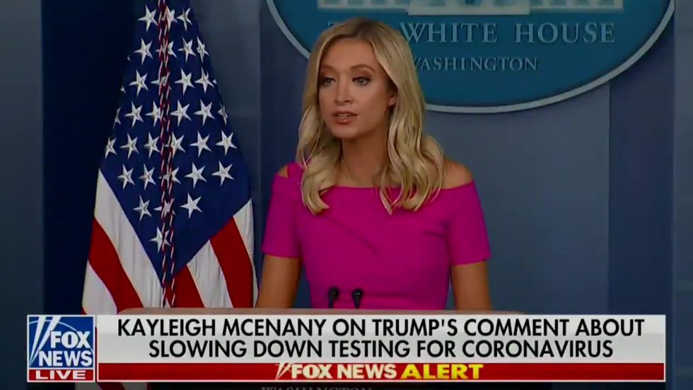 Trump's press secretary says he was 'joking' about slowing down testing so US case numbers fall
