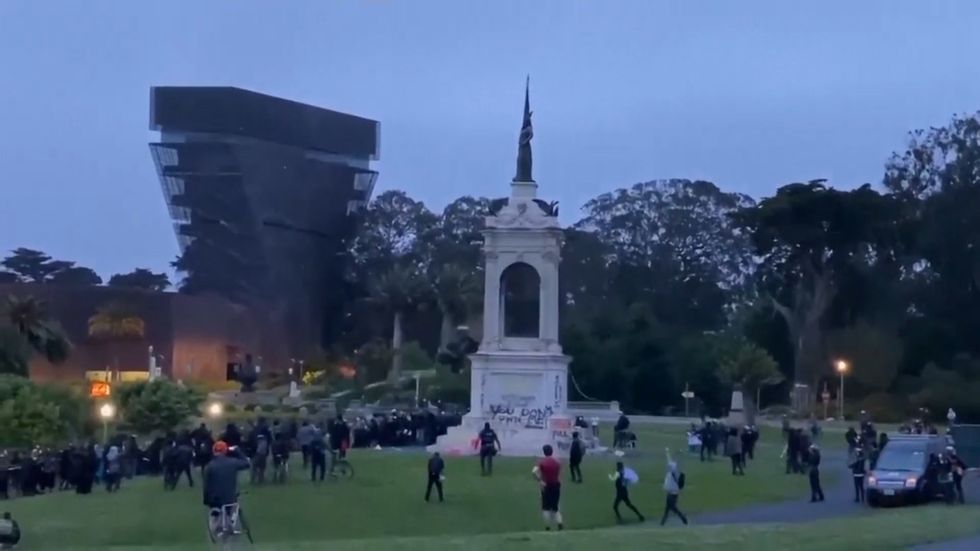 Francis Scott Key statue toppled in San Francisco
