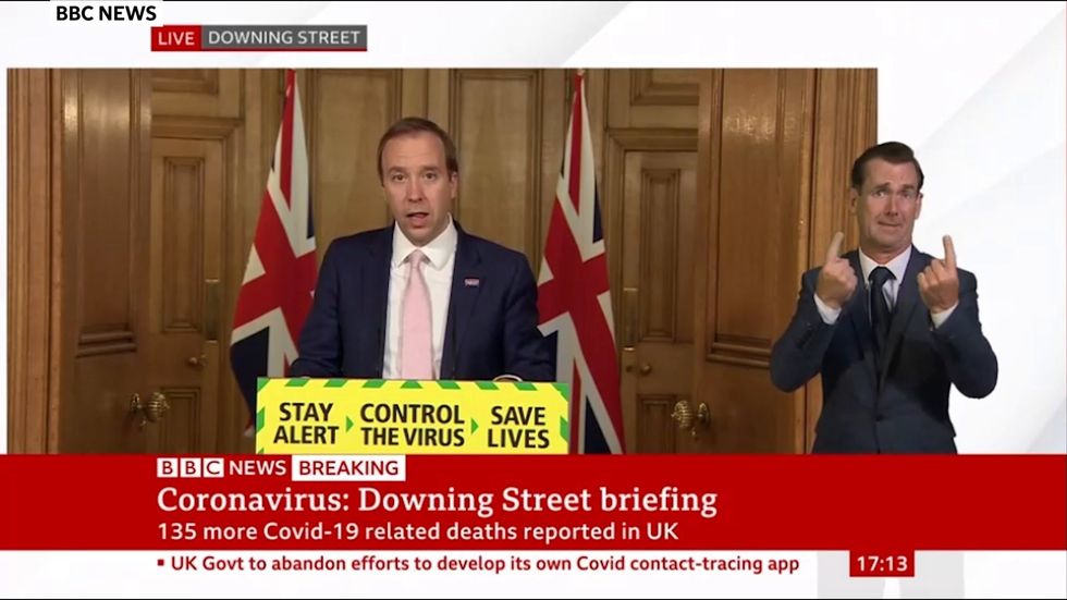 Matt Hancock says test and trace 'app won't work because Apple won't change their system'