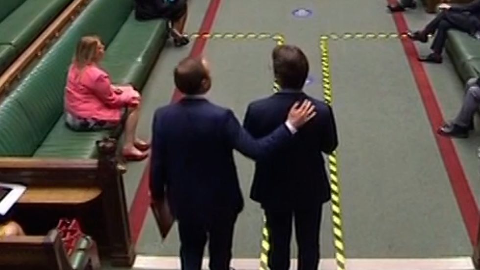 Matt Hancock breaks social distancing rules in the Commons