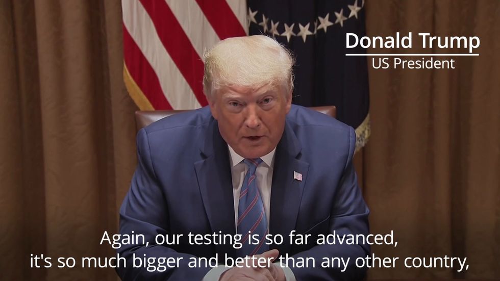 Trump: If US stopped coronavirus testing, 'we'd have very few cases'