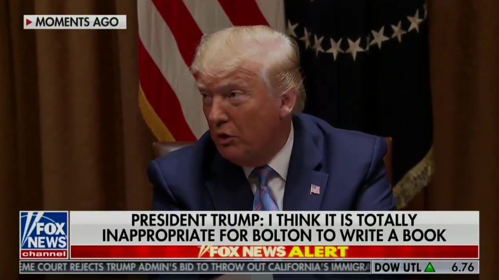 Trump says John Bolton should be prosecuted for publishing his book