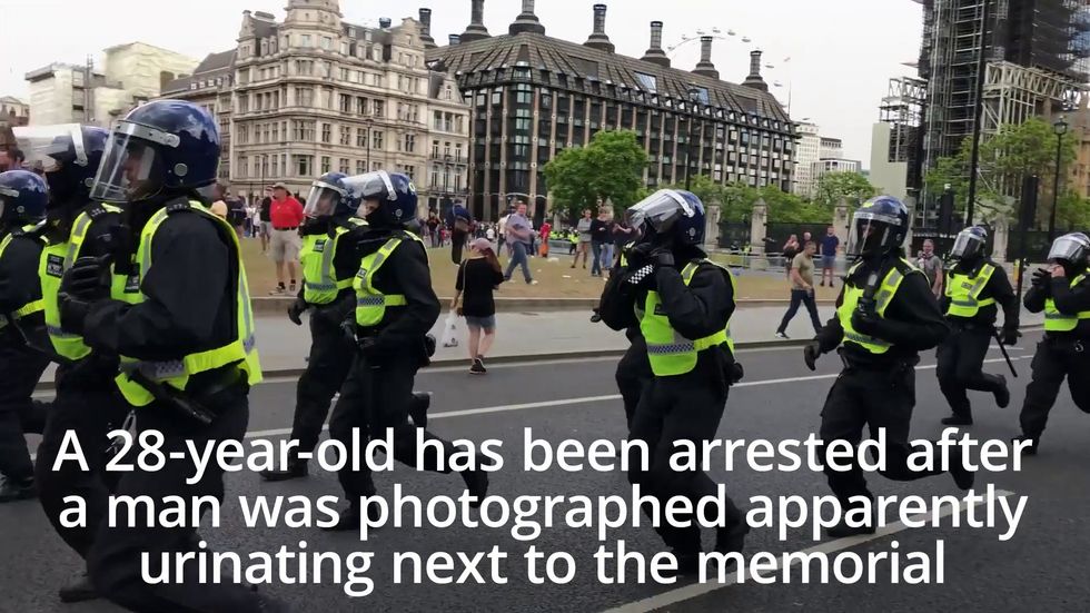 Arrest after man appears to urinate next to Pc Keith Palmer memorial