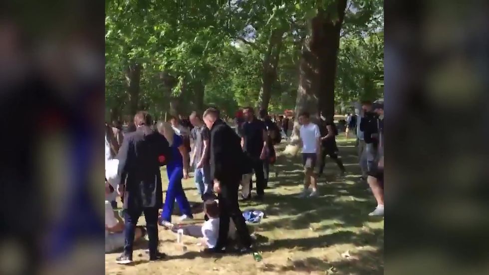 Picnic interrupted in Hyde Park by far-right demonstrators