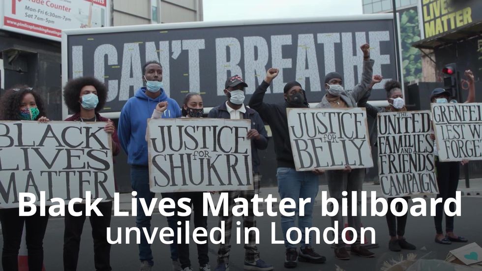 Black Lives Matter billboard unveiled in London