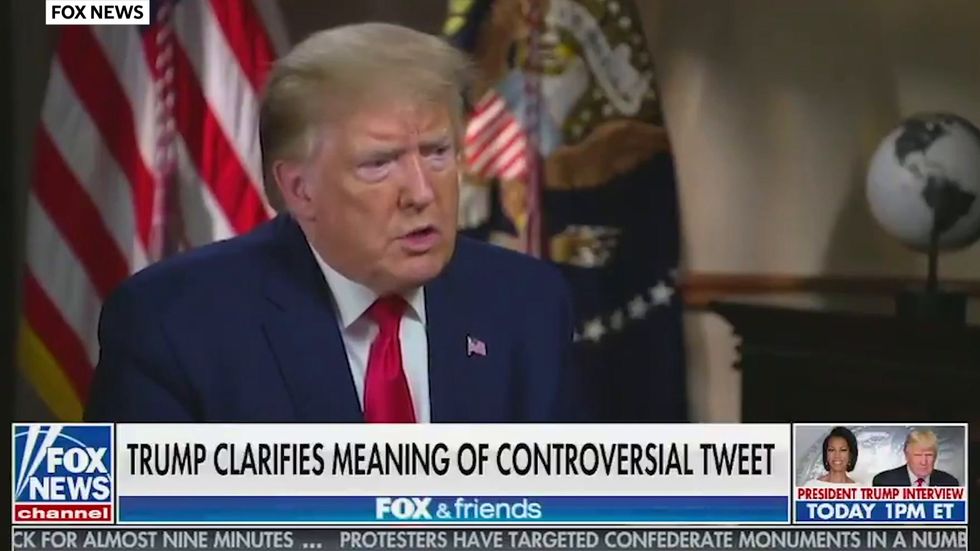 Harris Faulkner explains to Trump what 'when the looting starts the shooting starts' means