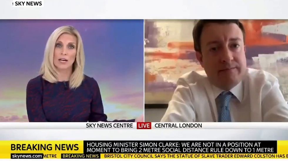 Minister Simon Clarke claims UK has high death toll because 'global travel hub'